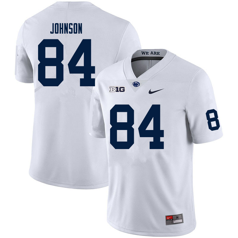 NCAA Nike Men's Penn State Nittany Lions Theo Johnson #84 College Football Authentic White Stitched Jersey JAQ1098YO